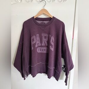 American Eagle Paris France Pullover Sweatshirt